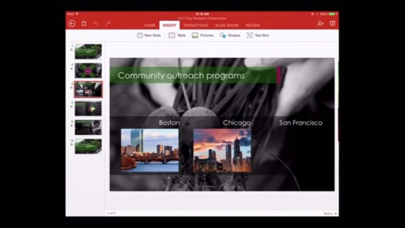 Microsoft Powerpoint for iPad